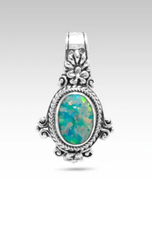 Flowerette Pendant™ in Spring Green Simulated Opal