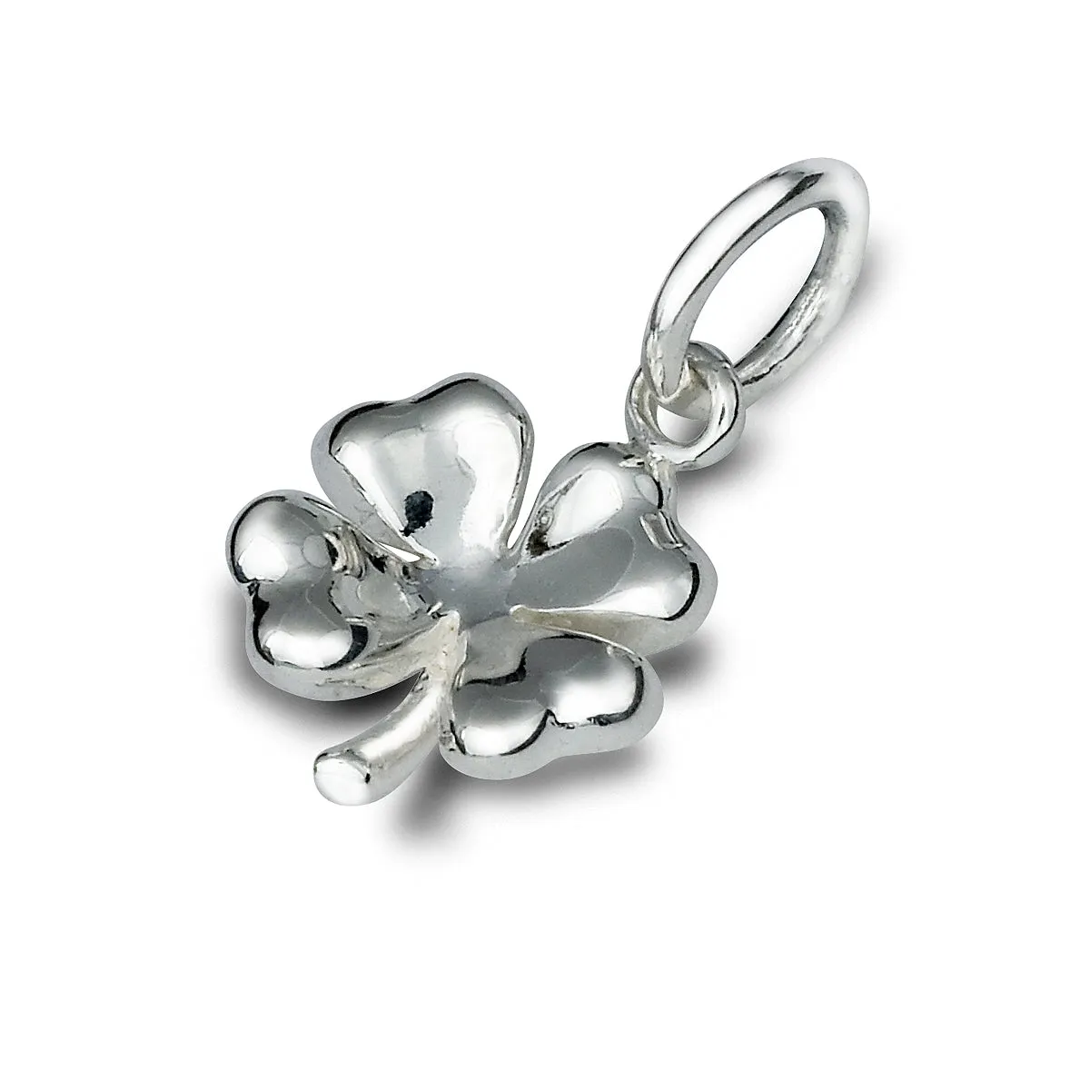 Four Leaf Clover Silver Charm