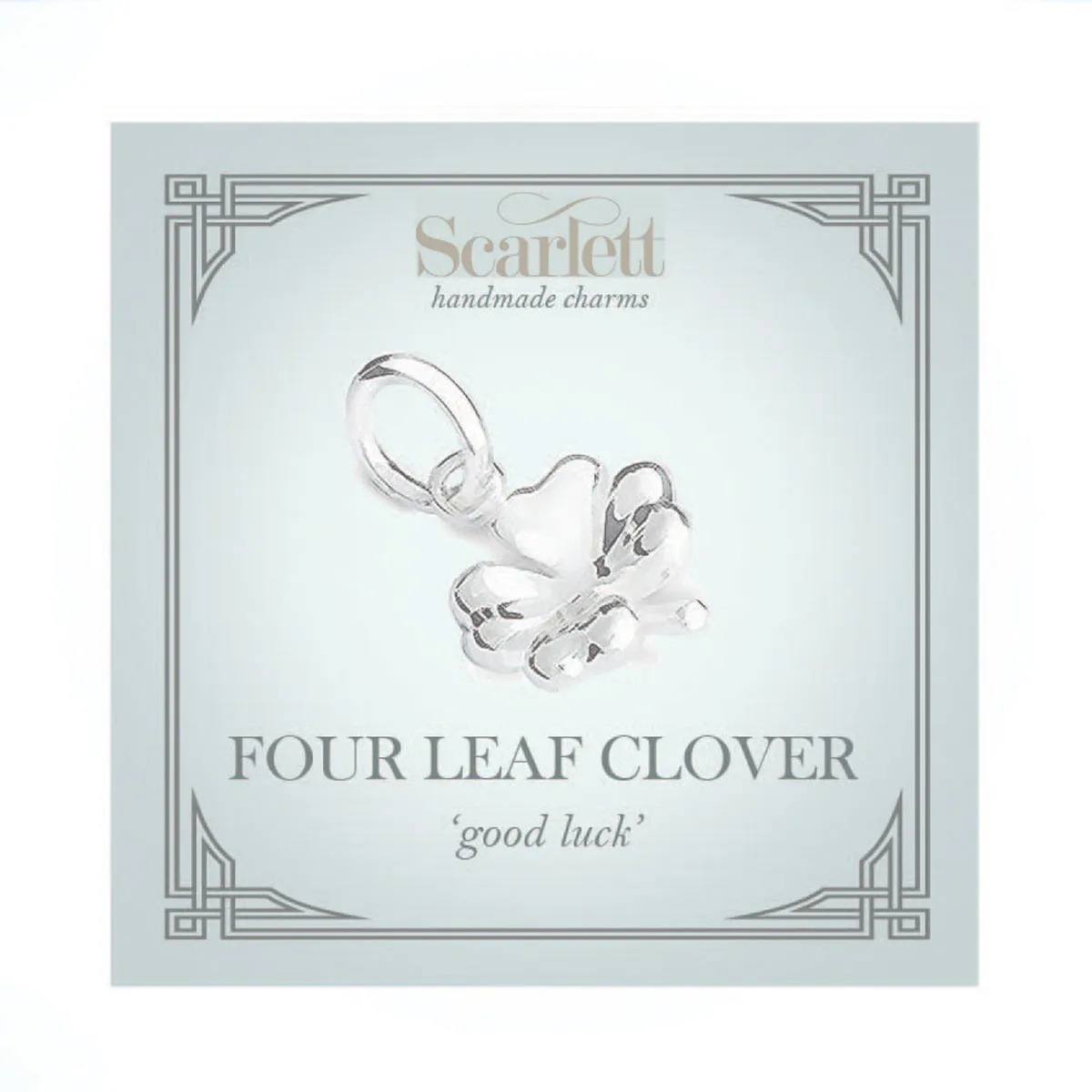 Four Leaf Clover Silver Charm