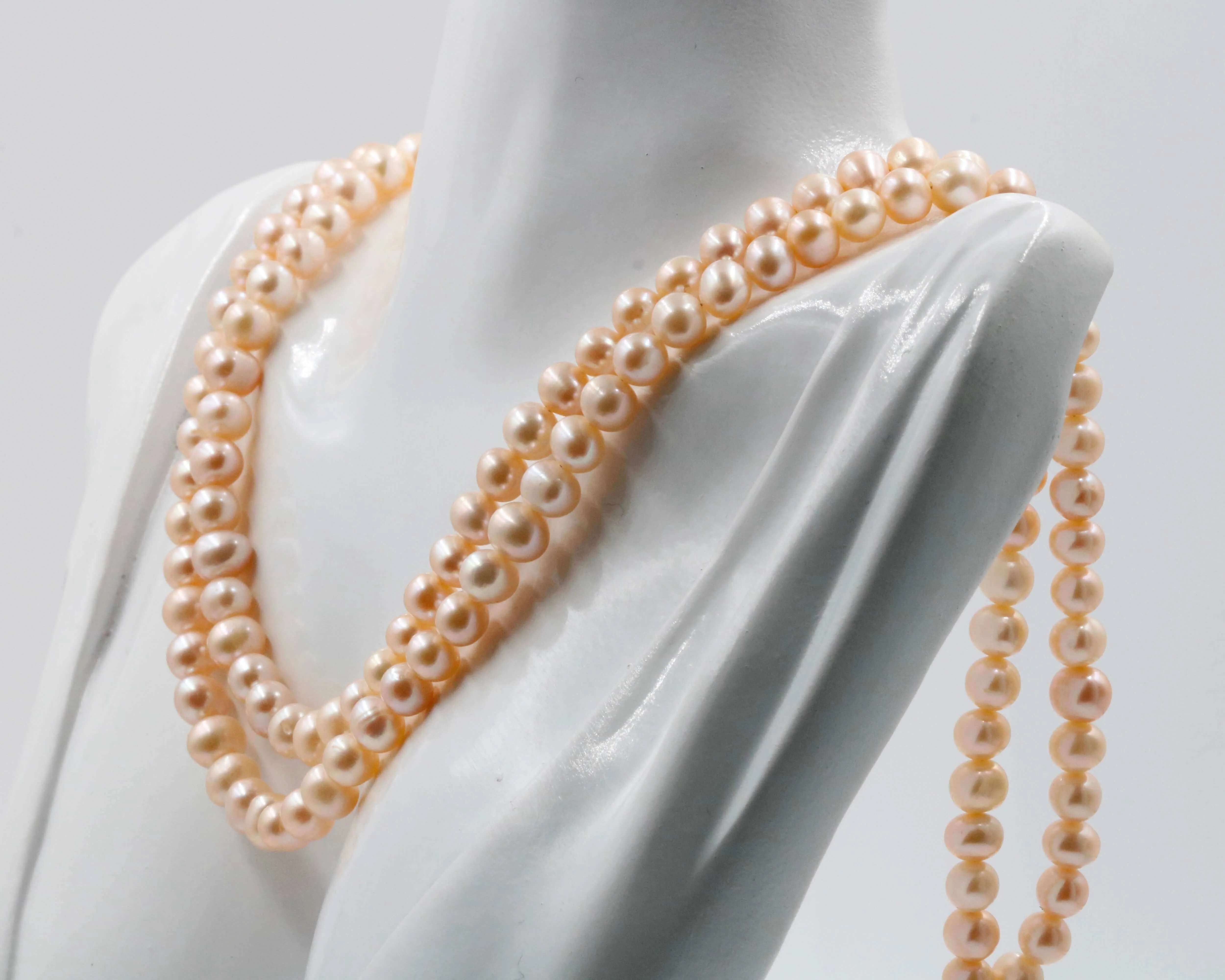 Fresh Water Pearl Necklace Long Pearl Necklace Cultured Pearl Necklace Indian Pearl Necklace Sarafa Necklace 18-22 inches SKU 6142819