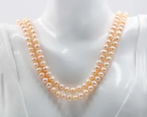 Fresh Water Pearl Necklace Long Pearl Necklace Cultured Pearl Necklace Indian Pearl Necklace Sarafa Necklace 18-22 inches SKU 6142819