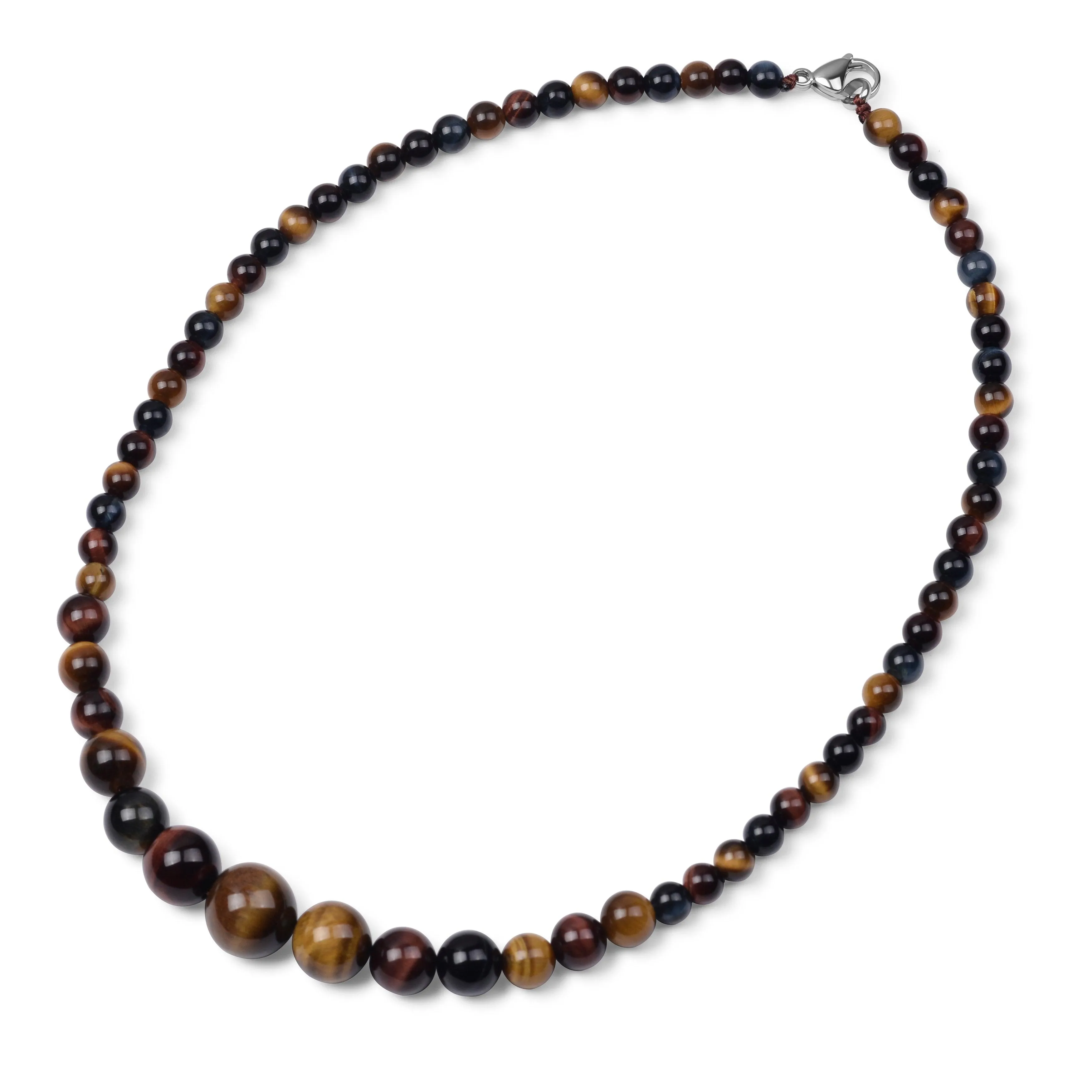 Genuine Created Gemstone Graduated Bead Ball Strand Necklace 16-18” Stone12-16MM