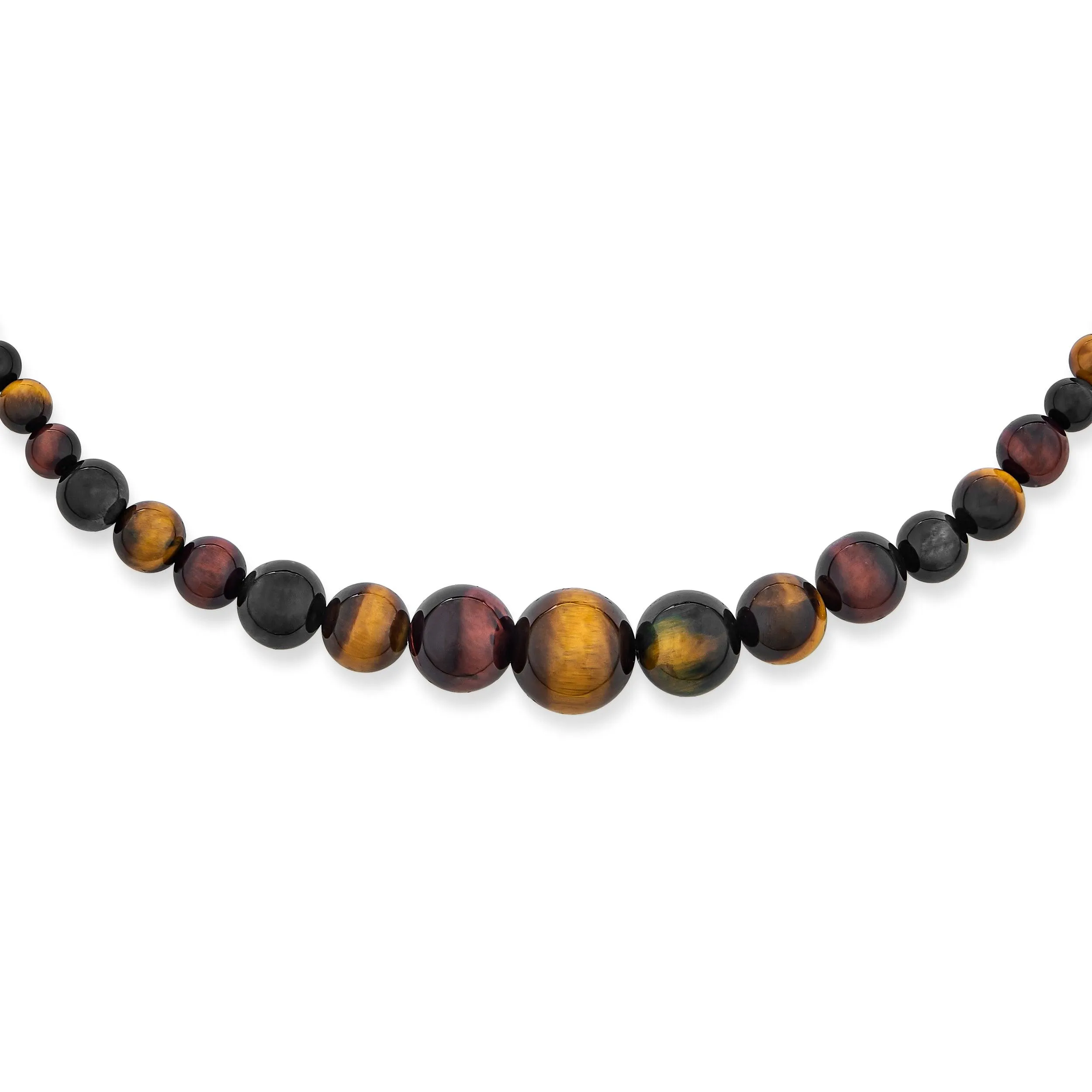 Genuine Created Gemstone Graduated Bead Ball Strand Necklace 16-18” Stone12-16MM