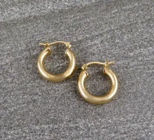 Gold Filled Latched Hoop Earrings - Small