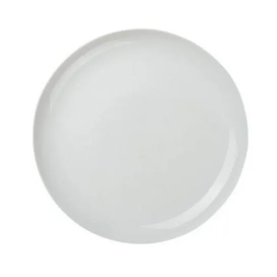 Golden Opal Diwali Plain White Dinner Serving Plate 32cm (Set of 6)