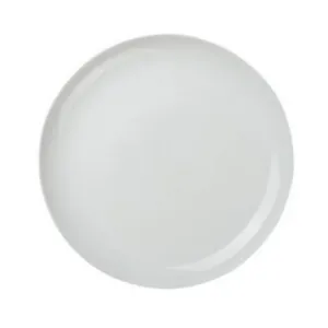 Golden Opal Diwali Plain White Dinner Serving Plate 32cm (Set of 6)