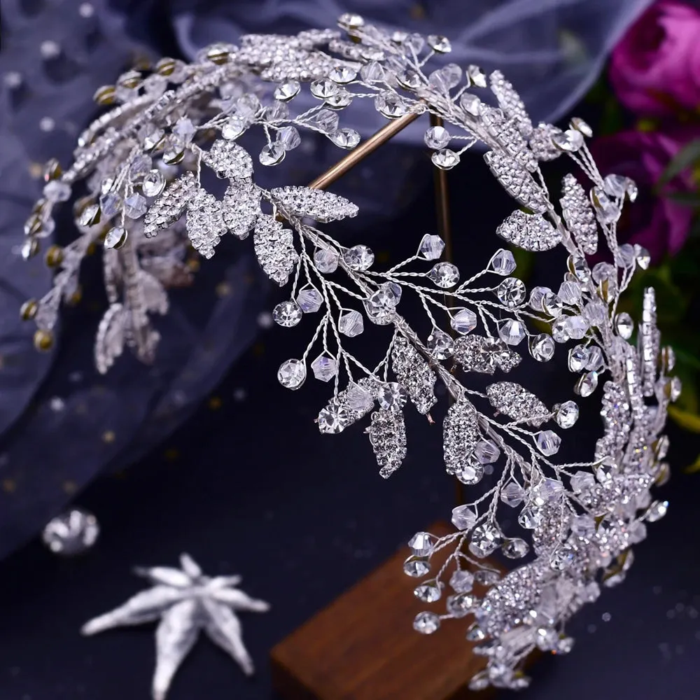 Gorgeous Bridal Tiara Wedding Headband Handmade Wedding Hair Jewelry