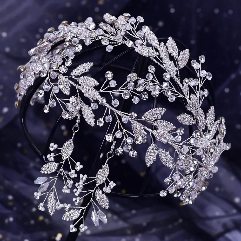 Gorgeous Bridal Tiara Wedding Headband Handmade Wedding Hair Jewelry