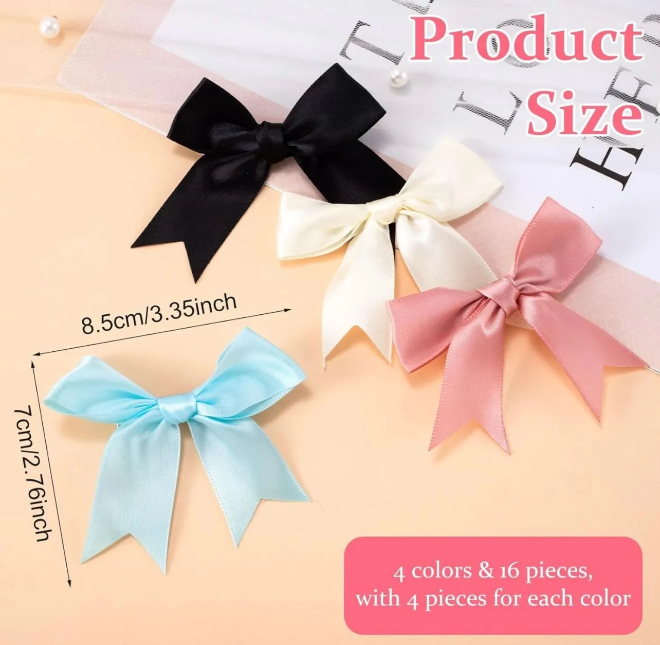 Hair Bow Clips Satin Cute Hair Ribbons Girls Ribbon Bows for Hair BowKnot Barrettes Hair Accessories