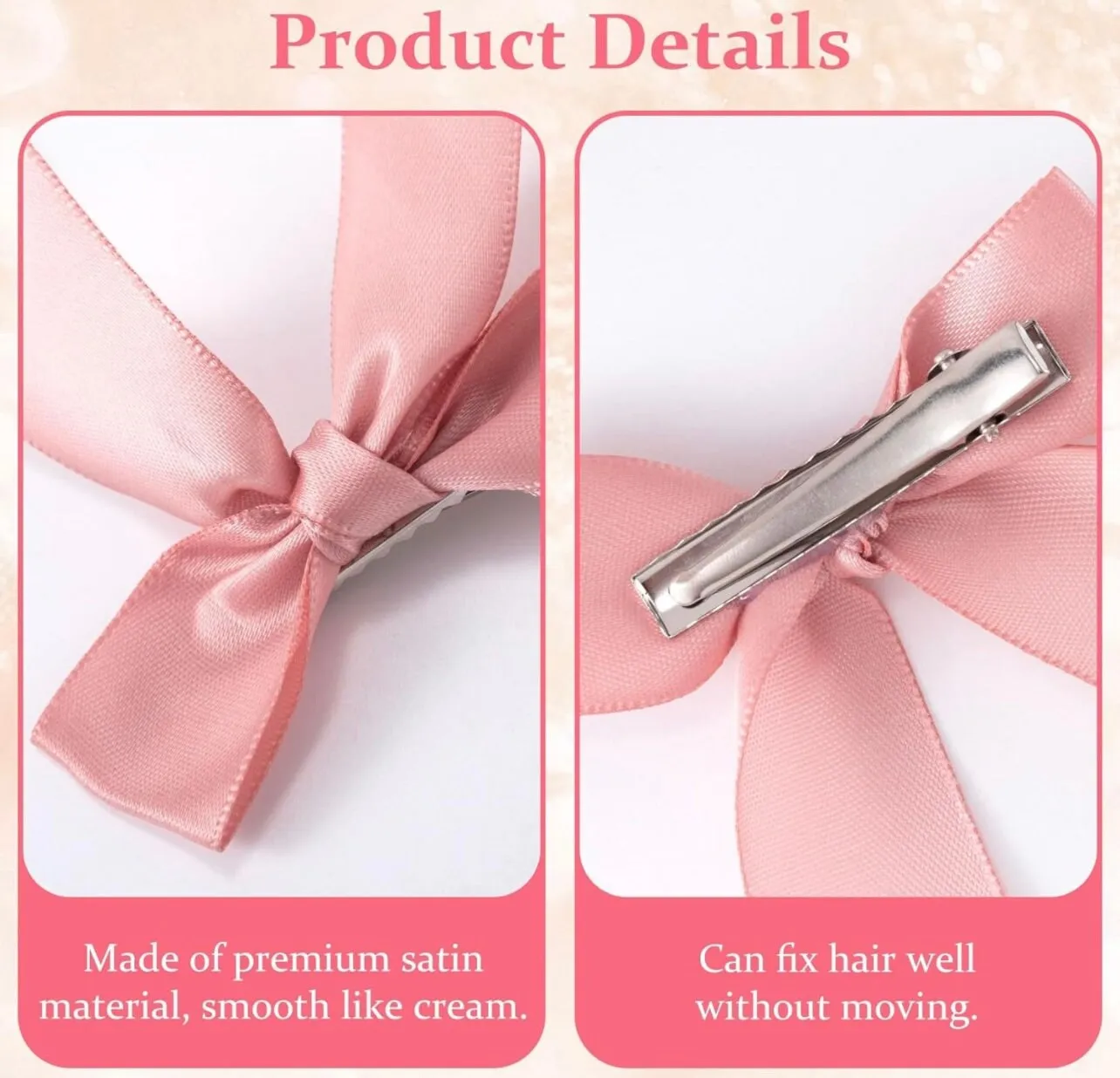 Hair Bow Clips Satin Cute Hair Ribbons Girls Ribbon Bows for Hair BowKnot Barrettes Hair Accessories