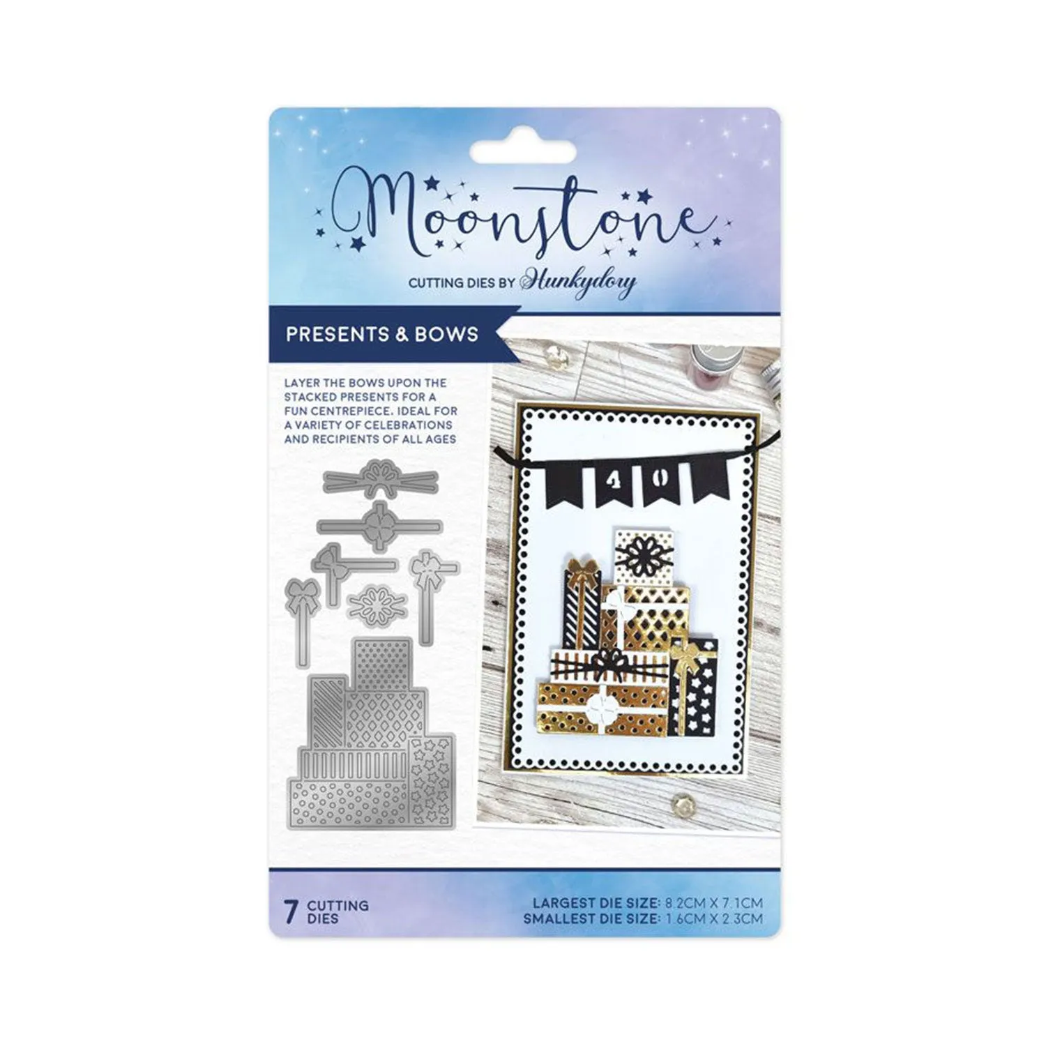 Hunkydory Moonstone Dies - Presents & Bows*