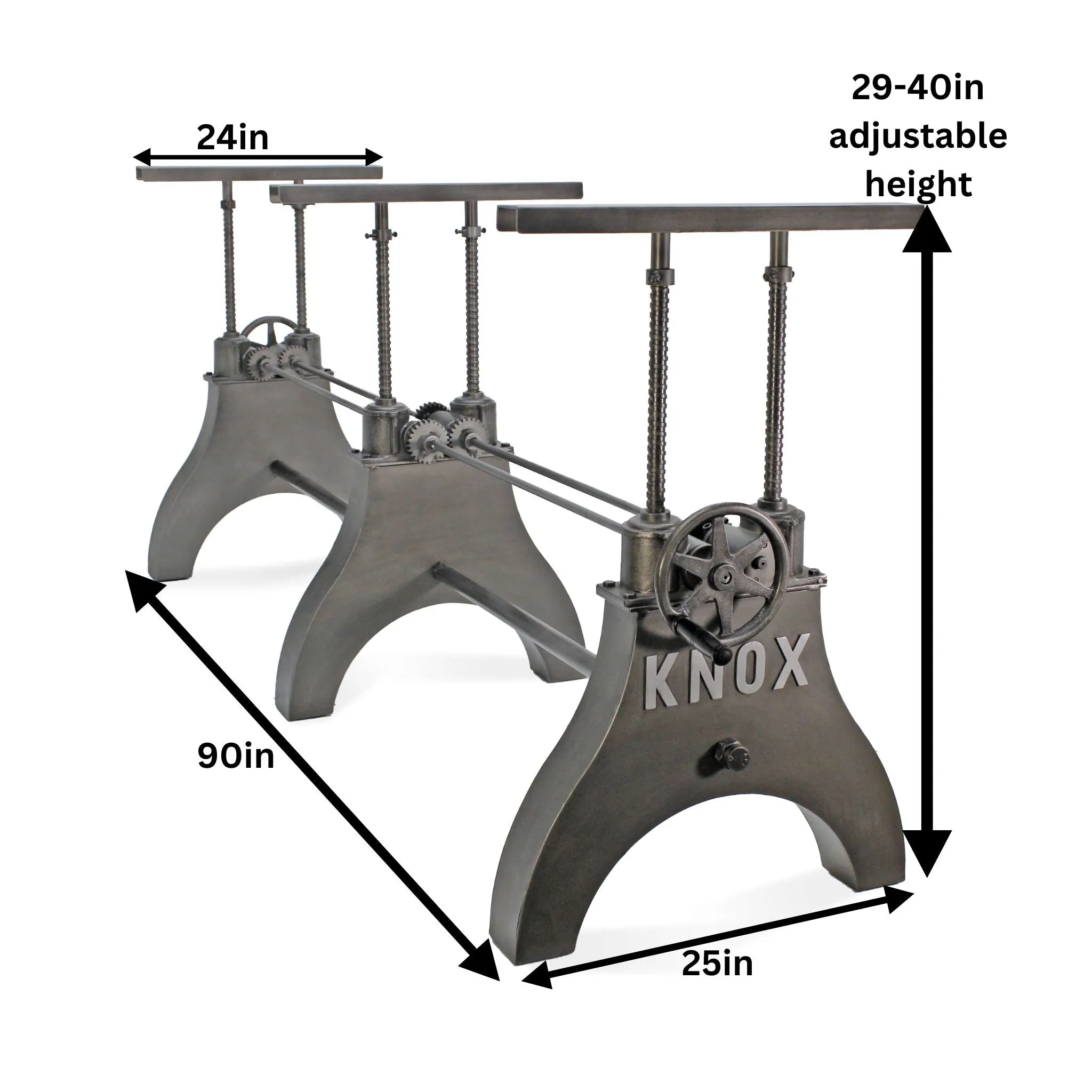 Knox Adjustable Height Conference Table Base Legs -  Steel - DIY