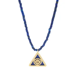 Lapis Light of the Majestic Pendant Beaded Necklace