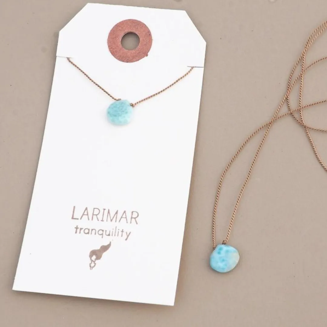 Larimar Teardrop Necklace