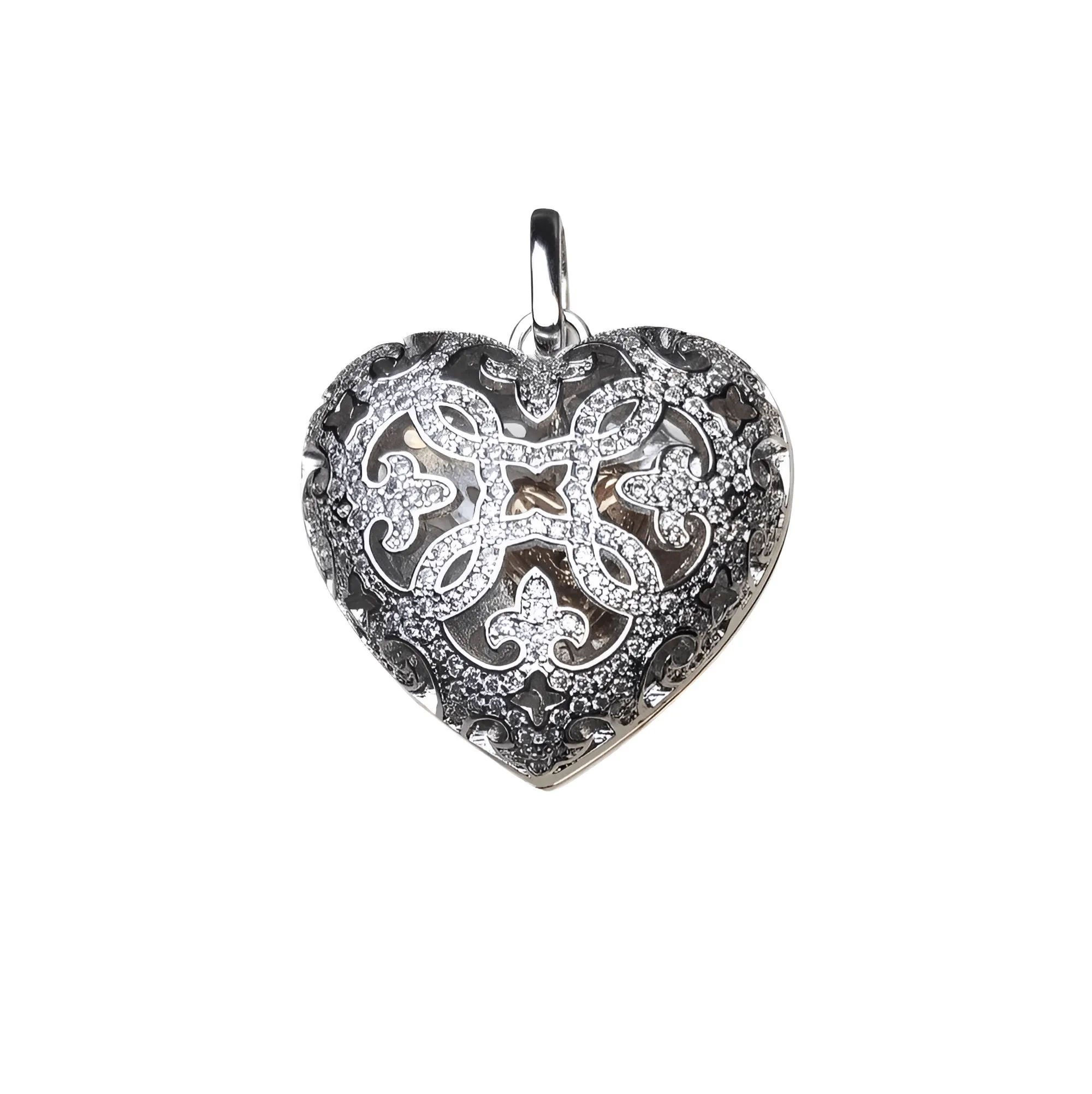 Love Heart Locket Pendant Fashion Glam 925 Sterling Silver Jewelry Europe Style Accessories Soul Gift For Woman