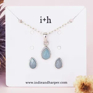 March Birthstone Jewellery Set - Aquamarine Jewellery