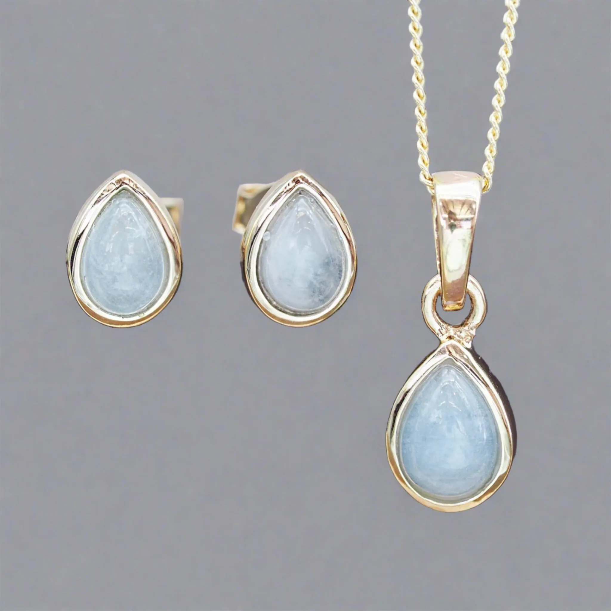 March Birthstone Jewellery Set - Aquamarine Jewellery