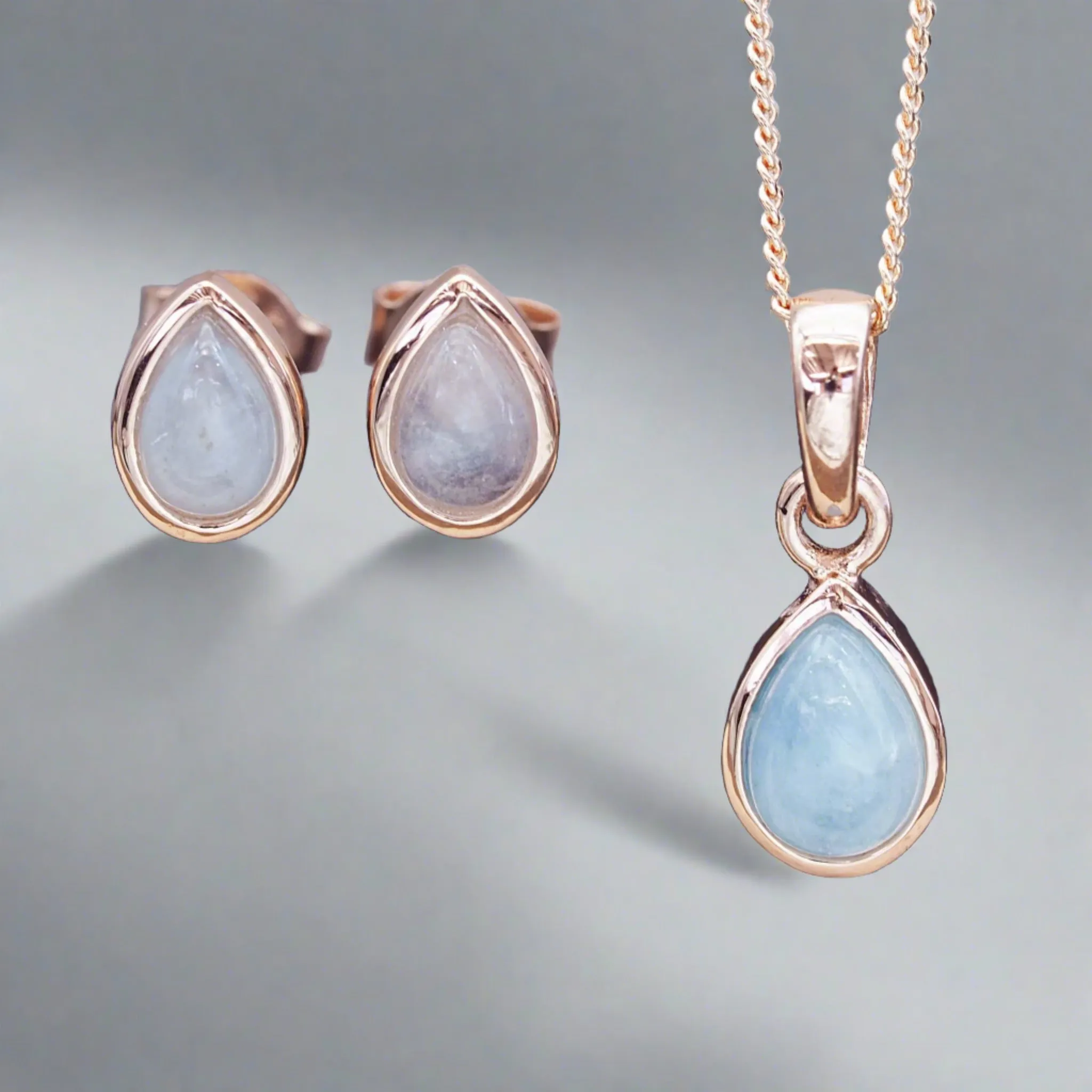 March Birthstone Jewellery Set - Aquamarine Jewellery