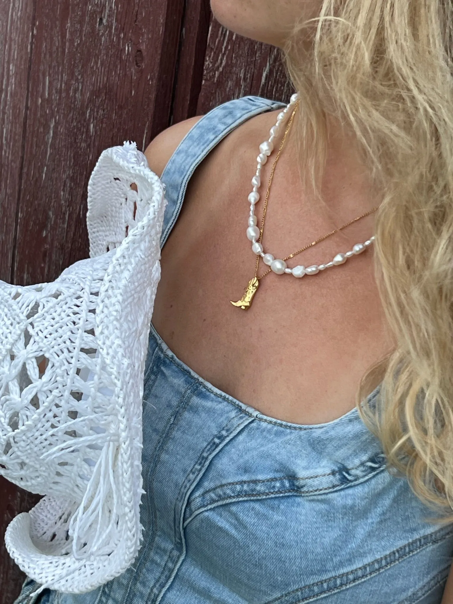 Mermaid freshwater pearl necklace