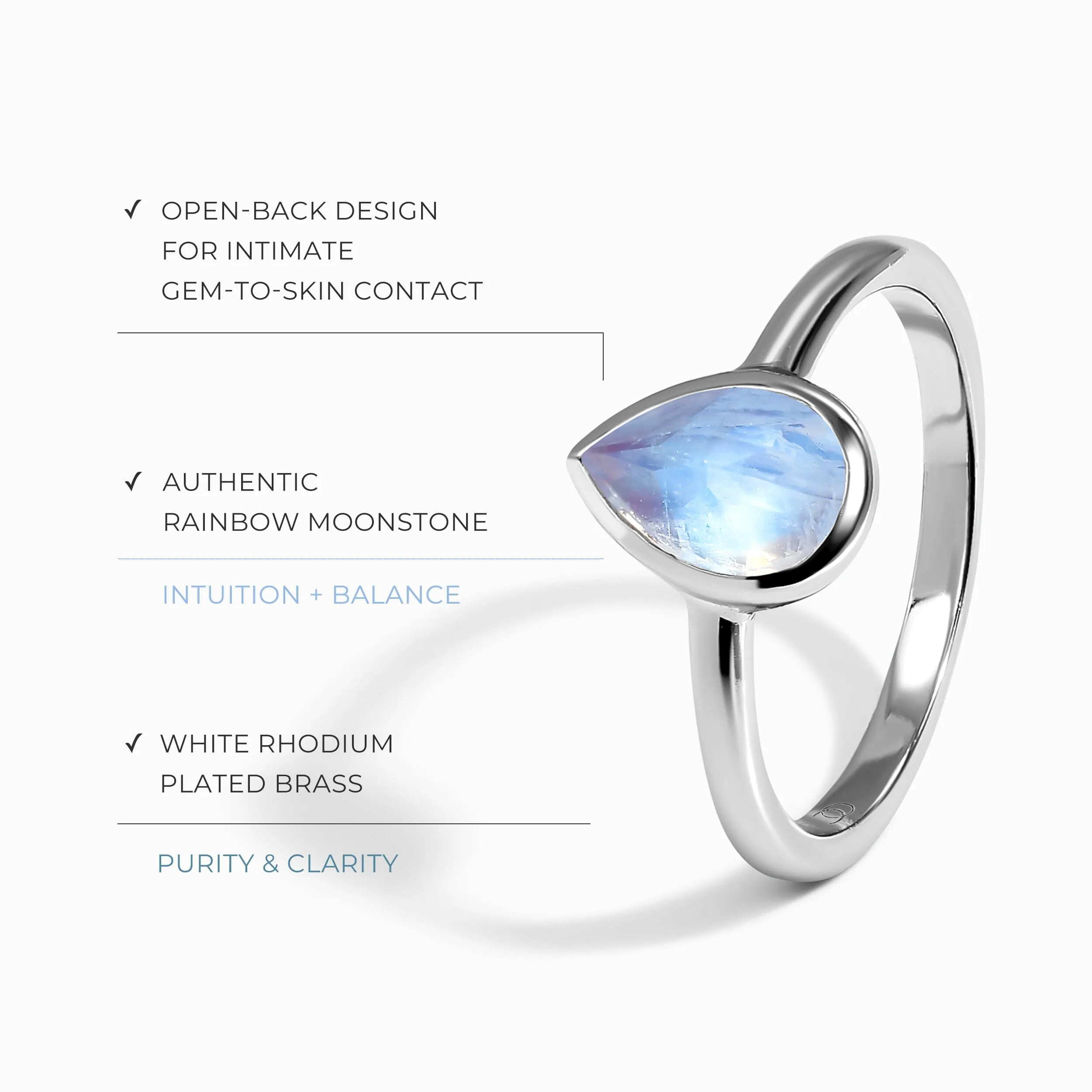 Moonstone Ring - Skin Kiss