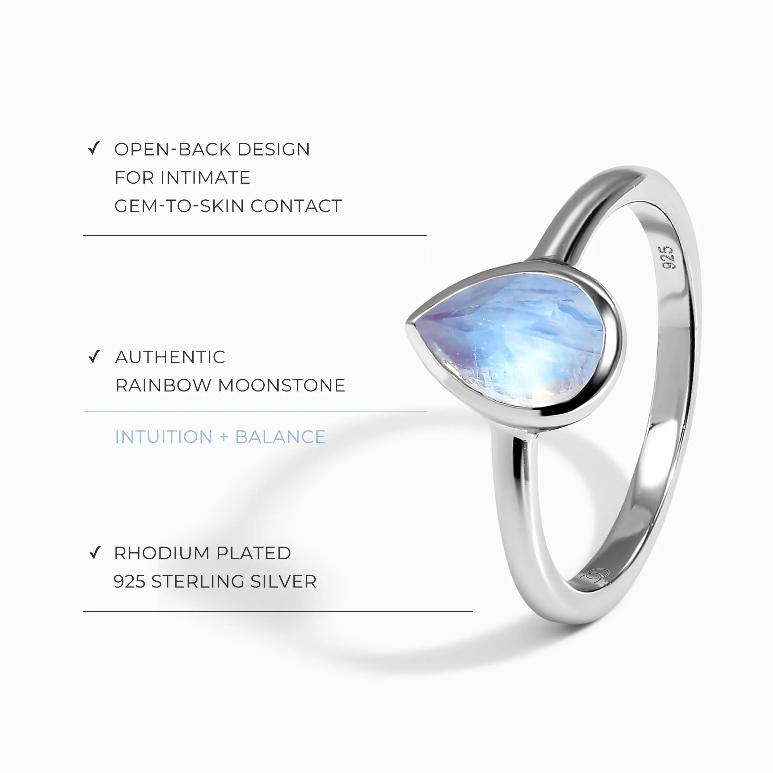 Moonstone Ring - Skin Kiss