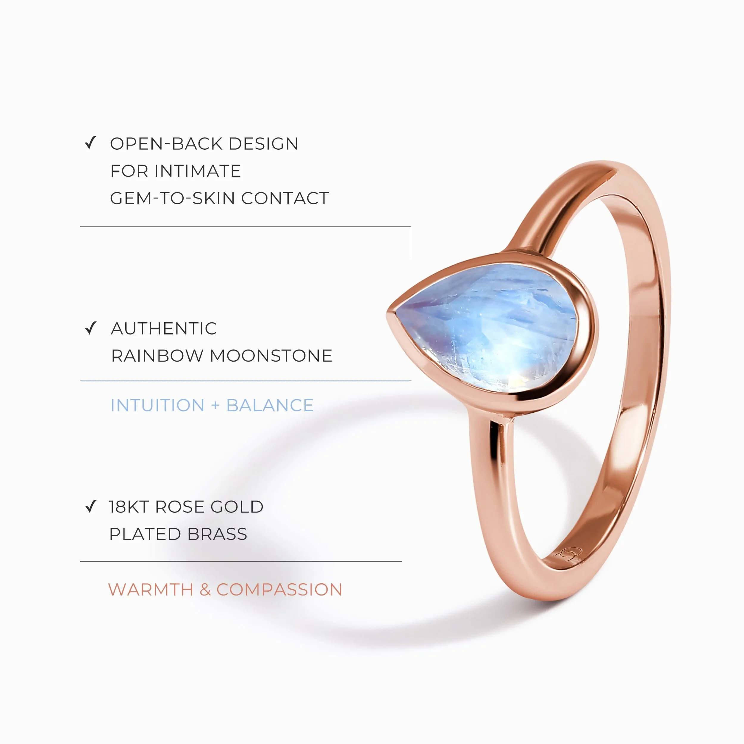 Moonstone Ring - Skin Kiss