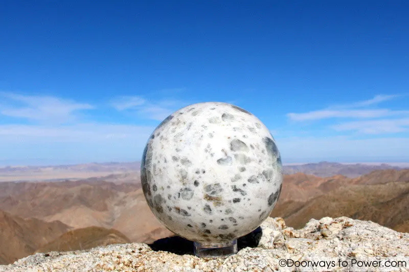 Moonstone Sphere 5.1" Rare & Incredible Markings