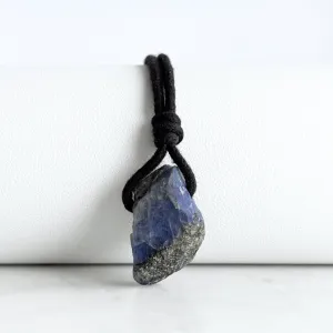 Natural Raw Tanzanite Gemstone Pendant Necklace - Unearthed Beauty