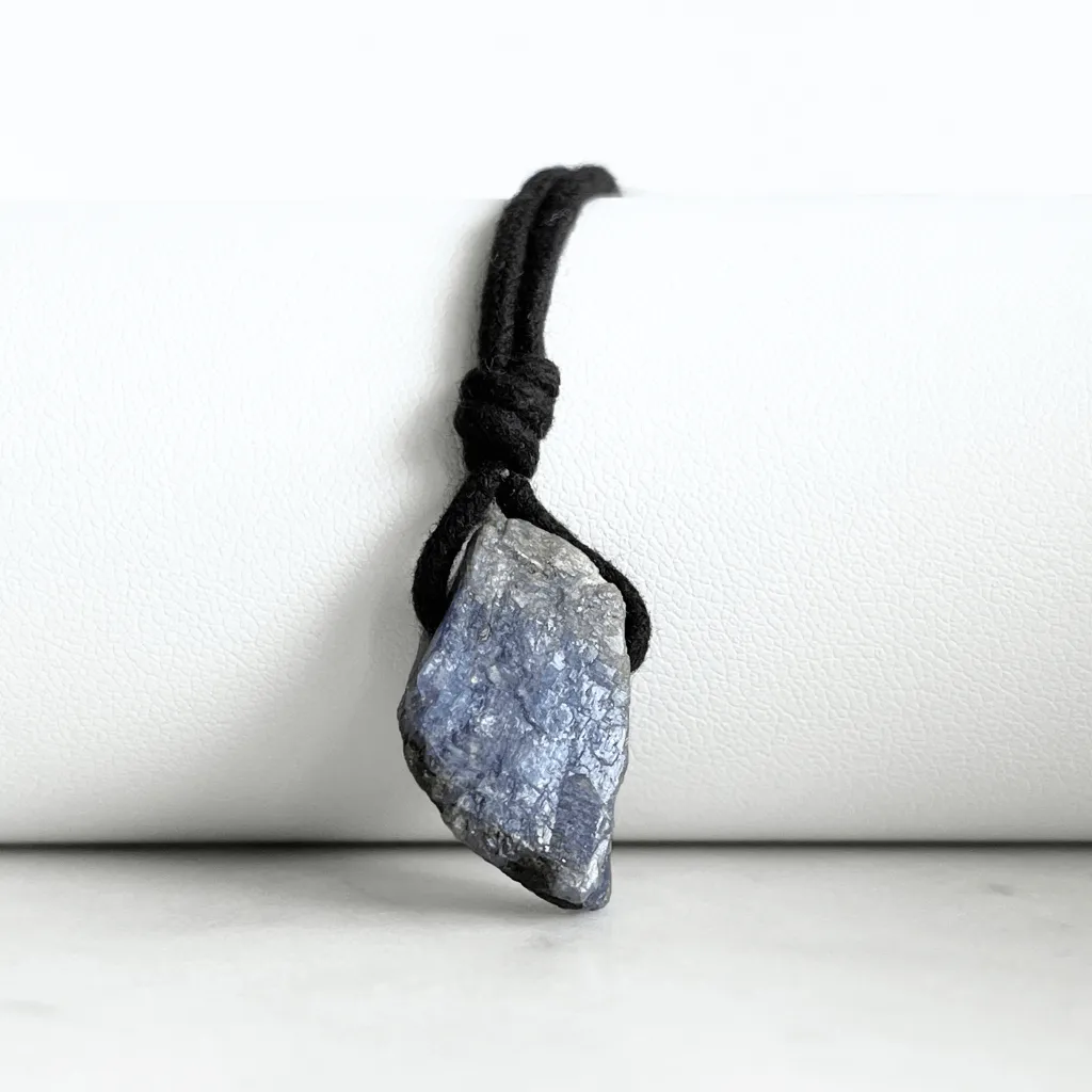 Natural Raw Tanzanite Gemstone Pendant Necklace - Unearthed Beauty