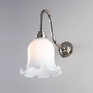 Old School Electric Tulip opal glass wall light