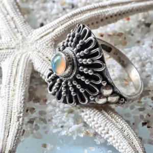 OPAL FLOWER - 925 RING