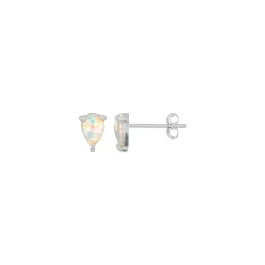 OPAL STUDS SILVER