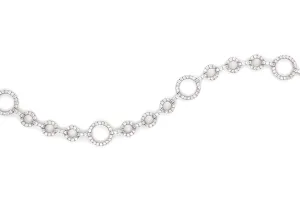 Open Circle Diamond Tennis Bracelet