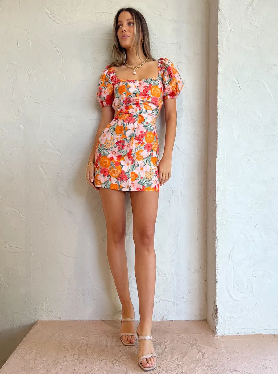 Ownley Lenny Mini Dress in Orange Blossom