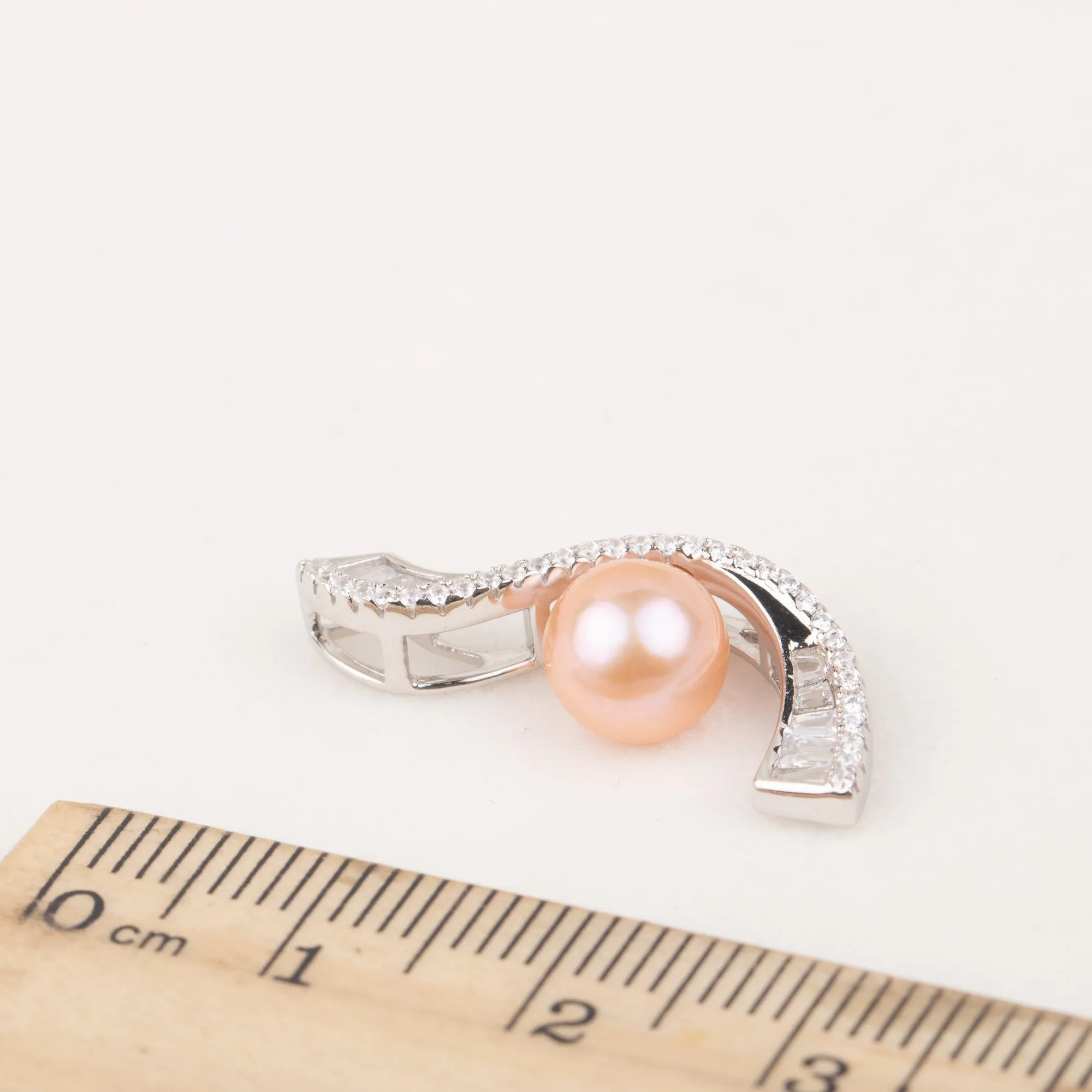 P060694 DIY 7-9mm Natural Freshwater pearl pendant accessory 925 sterling silver engagement jewelry necklace for women