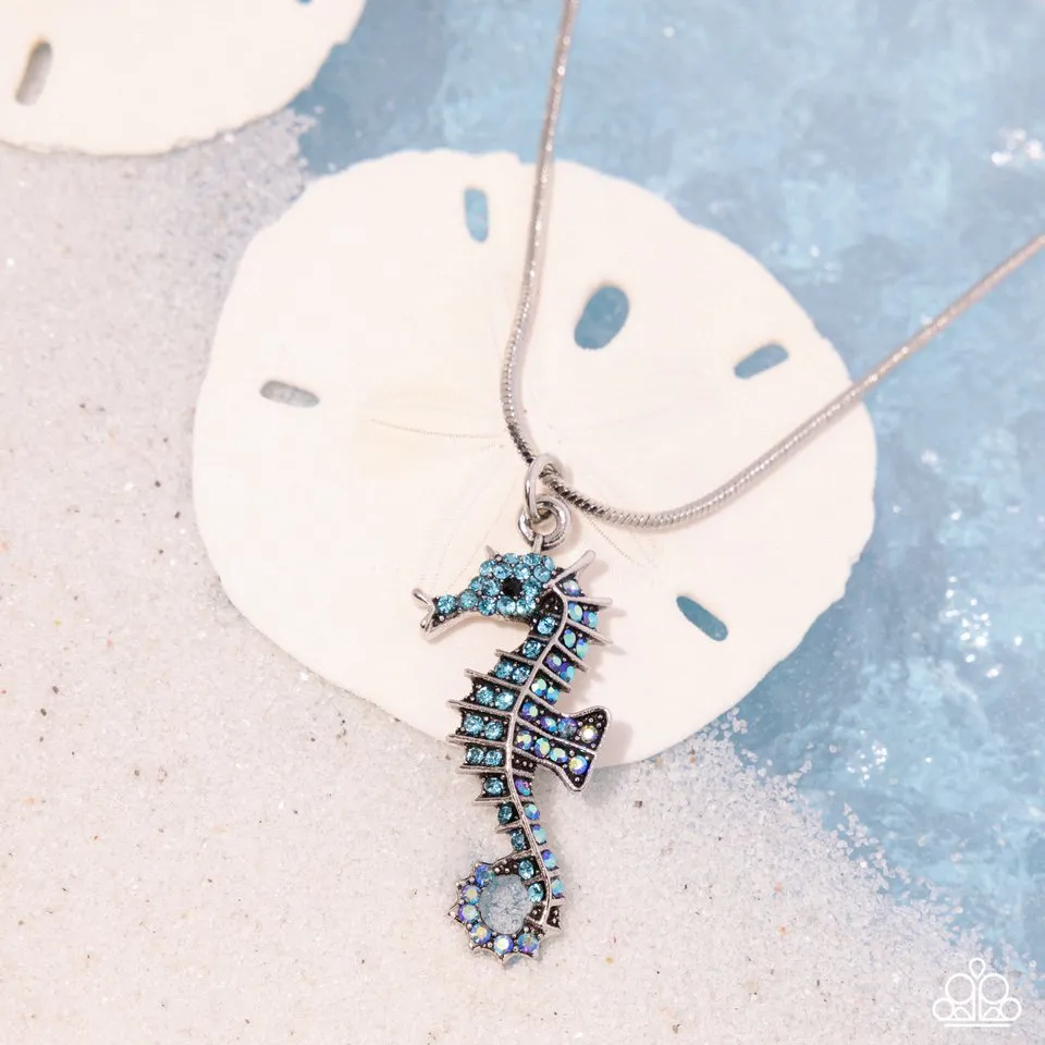 Paparazzi Necklace ~ Seahorse Shanty - Blue