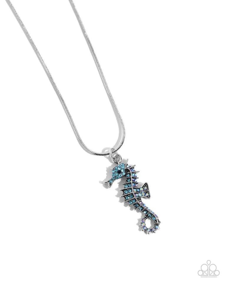 Paparazzi Necklace ~ Seahorse Shanty - Blue