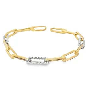 Paperclip Bracelet, 14Kt