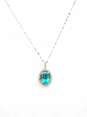 PARAIBA NECKACE WHITE GOLD