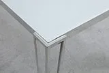 Pauline Rectangular Dining Table With Metal Leg White And Chrome