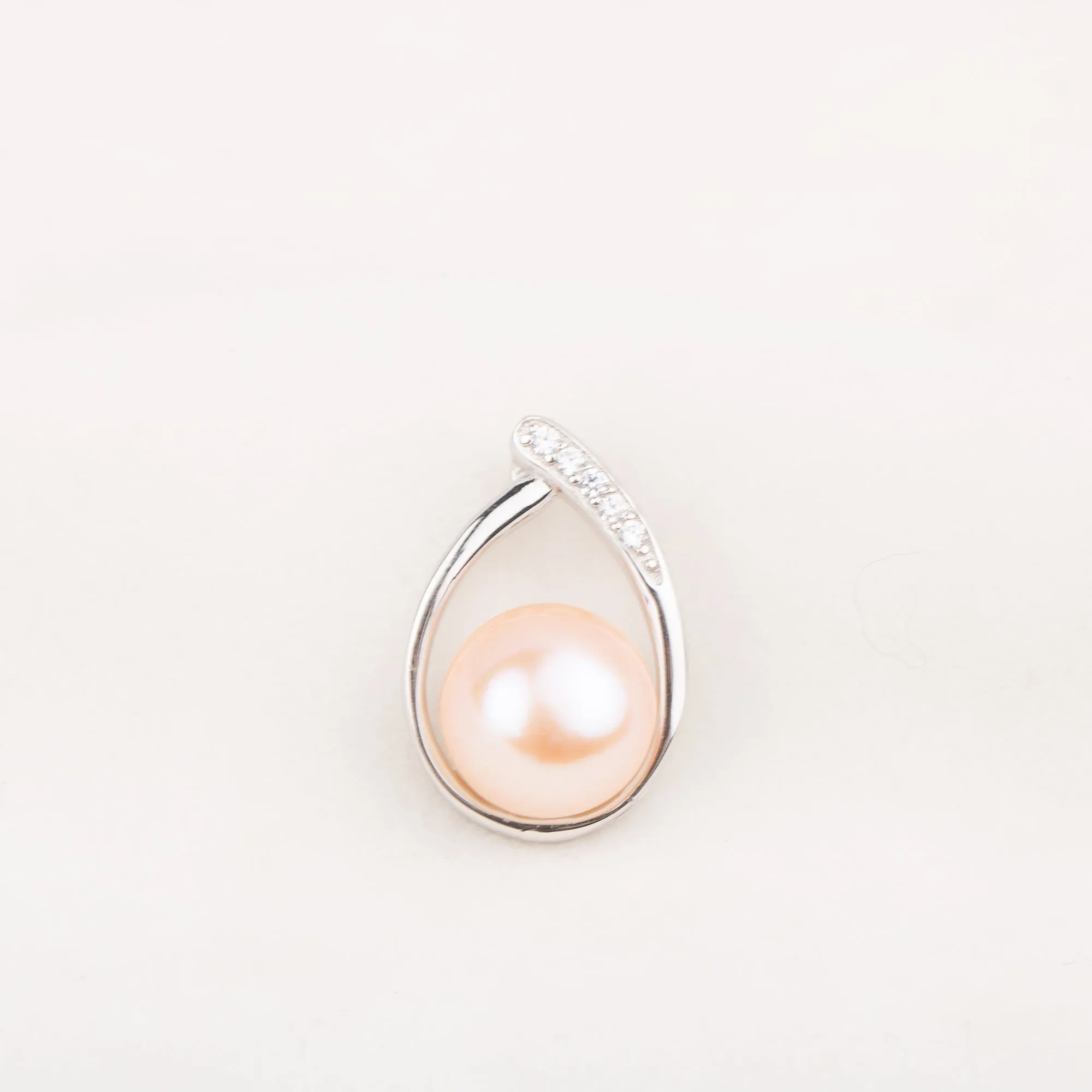 Pe010784 DIY 9-12mm Natural Freshwater pearl pendant accessory 925 sterling silver engagement jewelry necklace for women