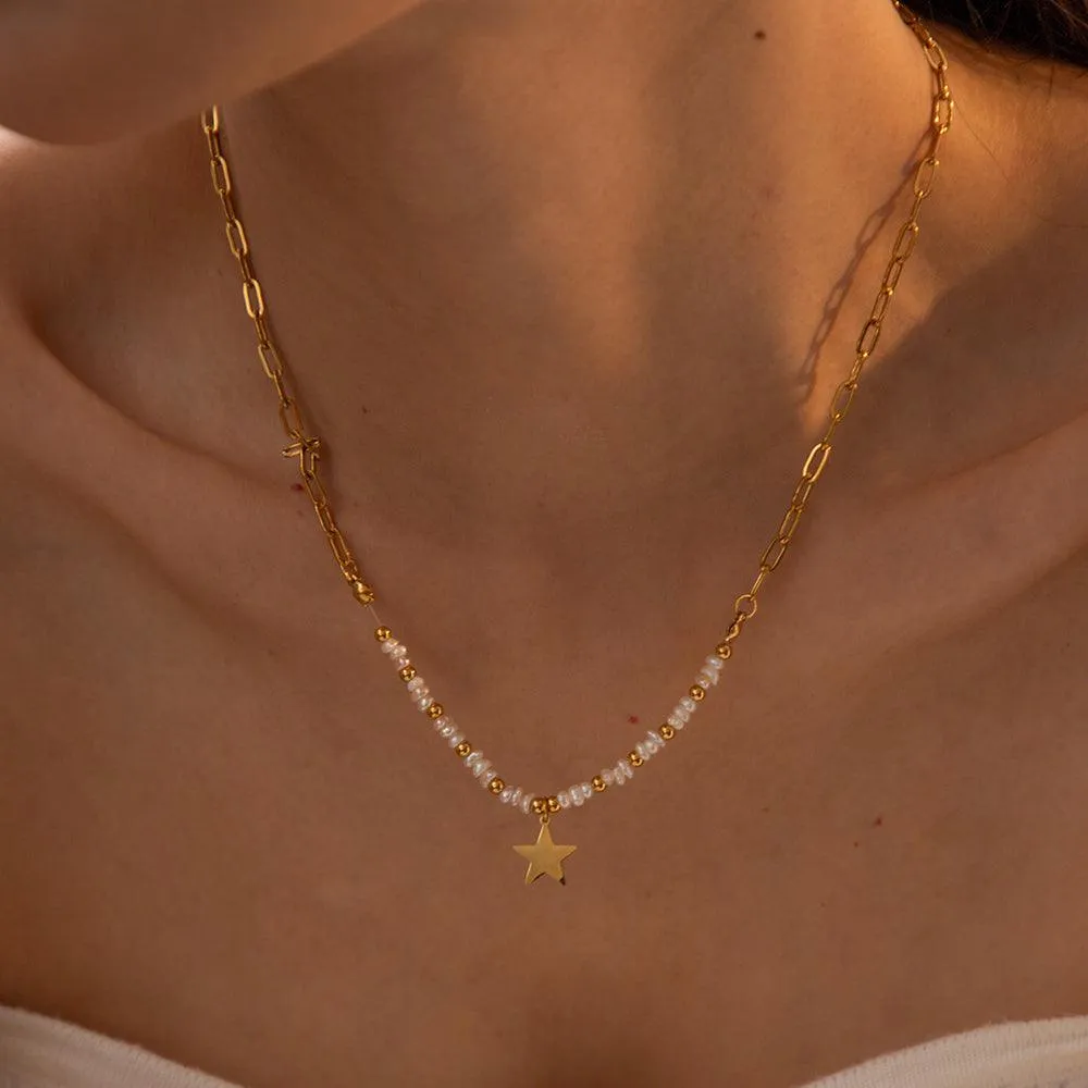 Pearl Star Necklace