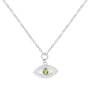 Peridot Evil Eye Necklace