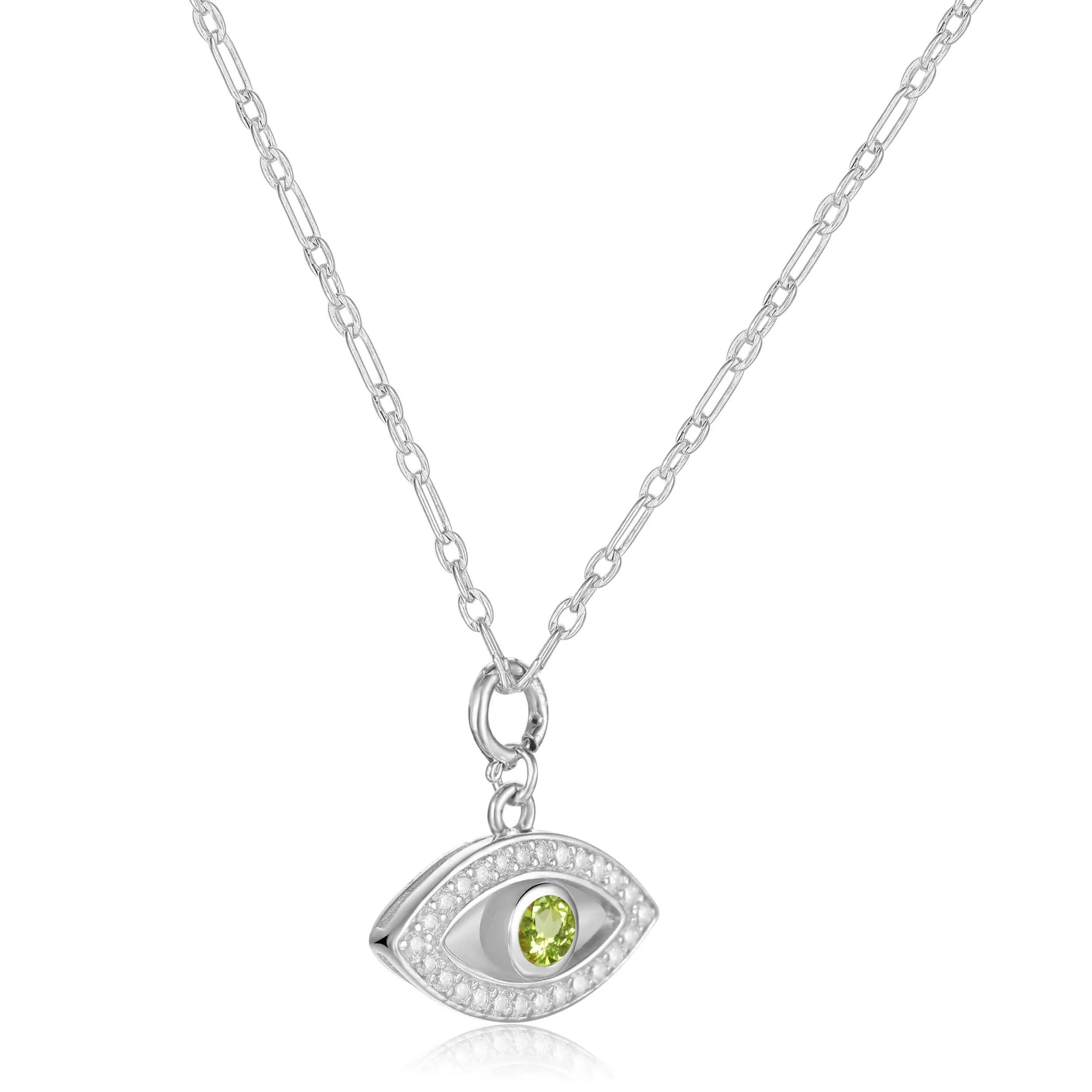 Peridot Evil Eye Necklace