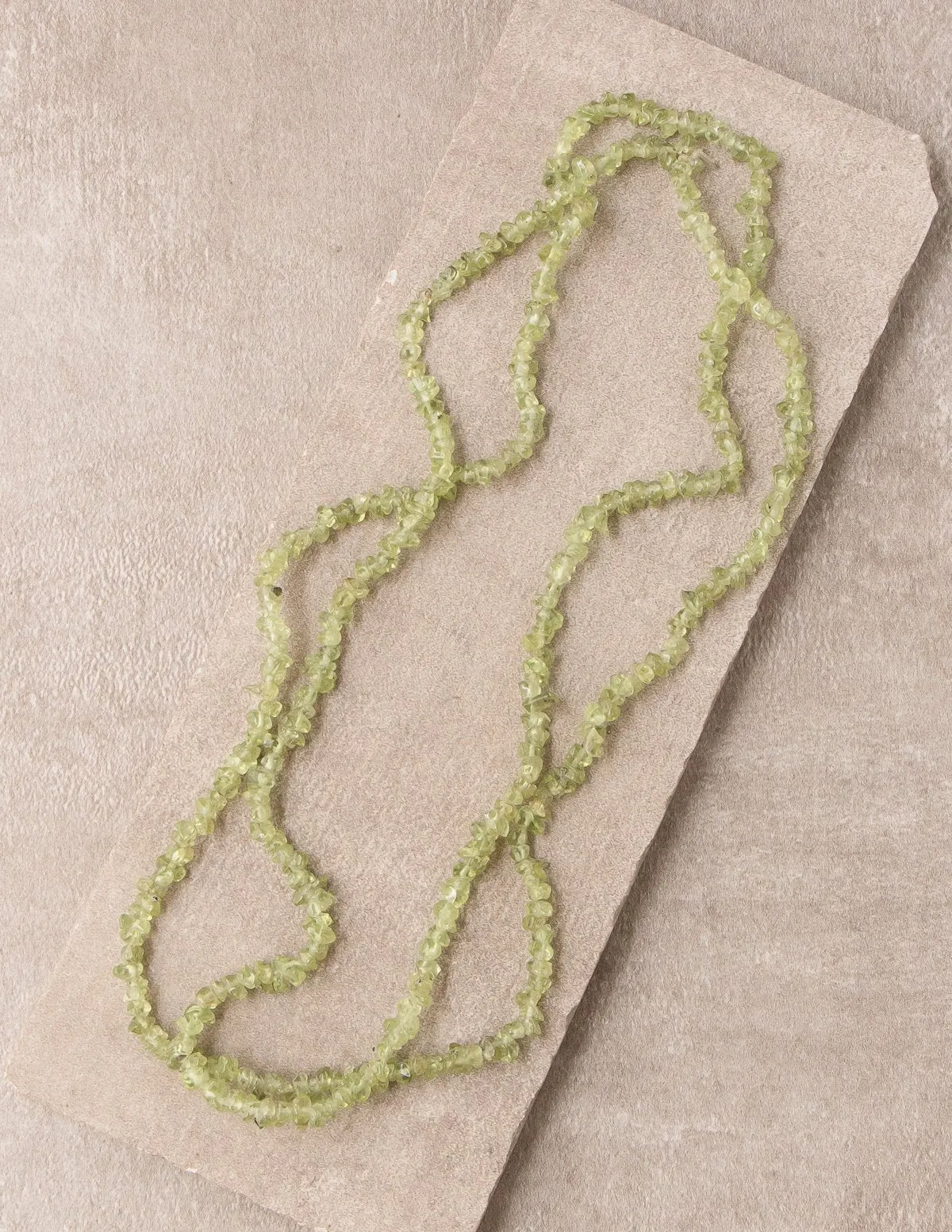 Peridot Gemstone Chip Necklace