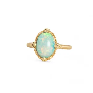 Petite Oval Ethiopian Opal Ring