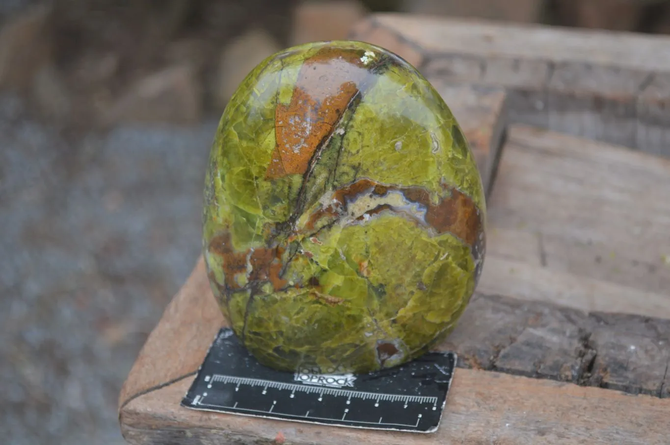 Polished Green Opal Standing Free Forms  x 2 From Madagascar