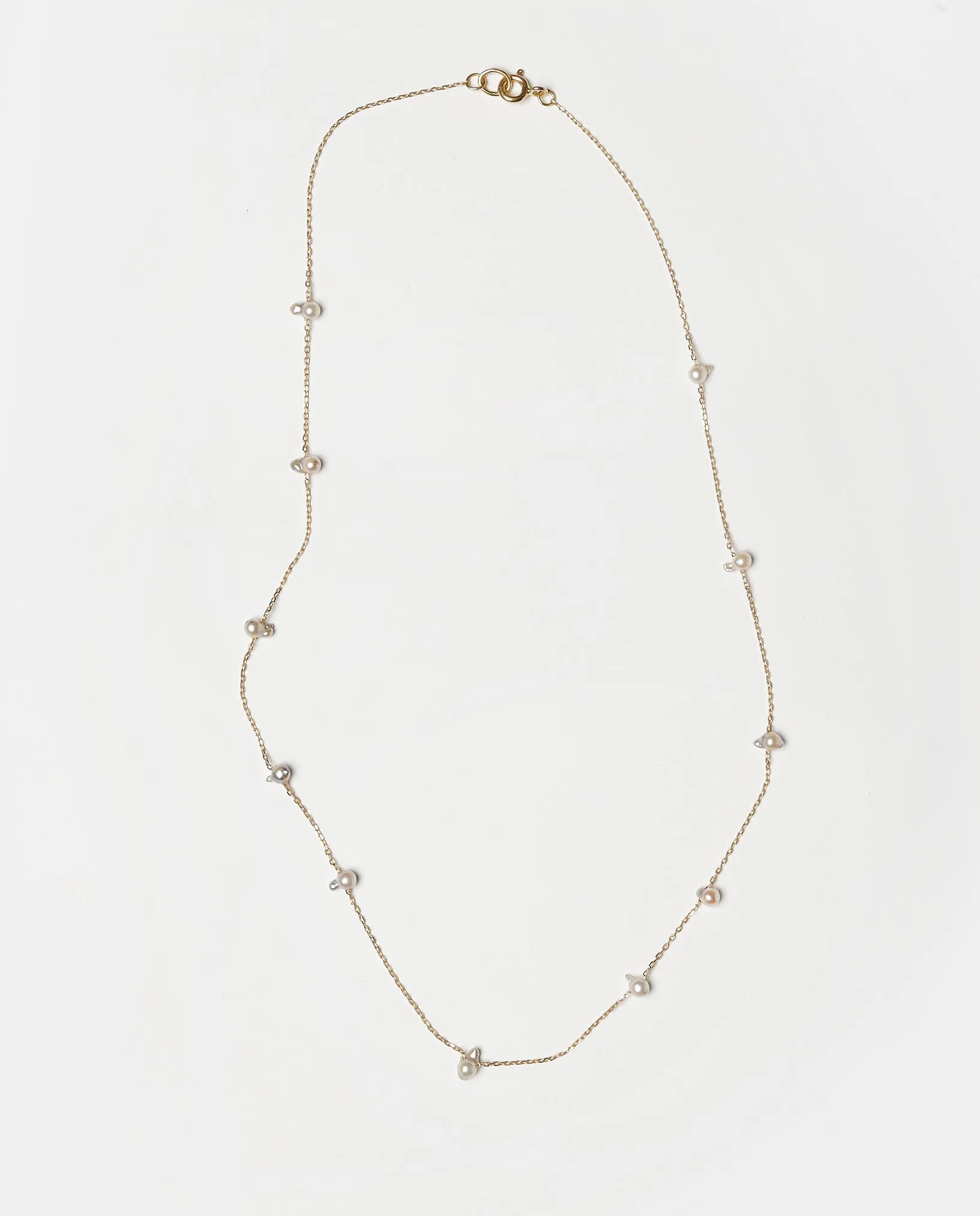 Poppy Akoya Pearl station Necklace