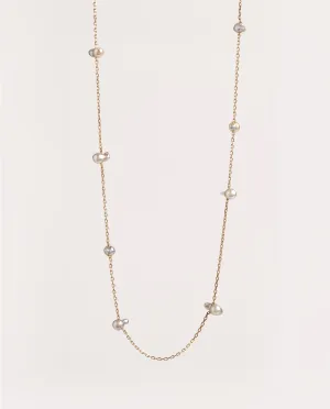 Poppy Akoya Pearl station Necklace