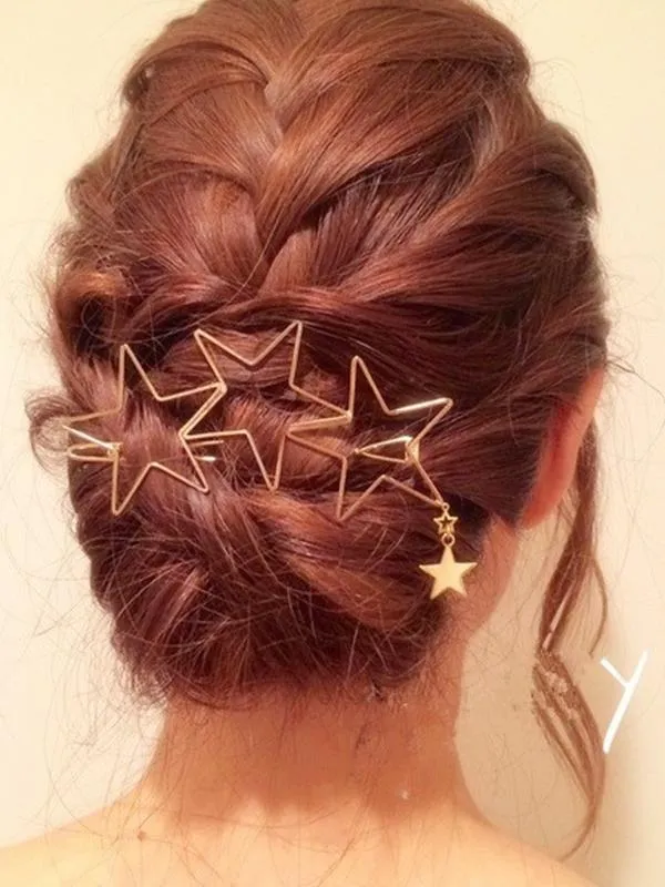 Popular Hollow Star Tassel Hairpin Hair Clips Hair Accessories